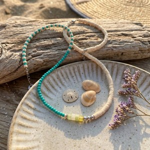 Collier en perles <span class=keywords><strong>de</strong></span> <span class=keywords><strong>pierre</strong></span> naturelle fait main DIY en gros, <span class=keywords><strong>pierre</strong></span> <span class=keywords><strong>de</strong></span> <span class=keywords><strong>lave</strong></span> + turquoise, collier assemblé en acier inoxydable pour l'été - Product Image 2
