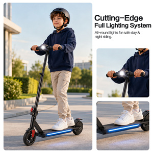 180 W Scooter for Kids Teens Foldable Dual Adjustable Height Customizable Two Wheel QK-S31-6 Dual Safety Braking System Features - Product Image 2