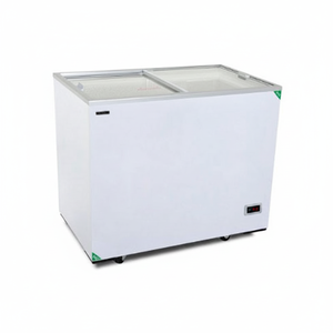 Congelador Horizontal Comercial Klimasan 303 L con 2 Puertas de Vidrio, Refrigerador para Helados, Conservador de Alimentos, Enfriamiento por Aire, Blanco - Product Image 2