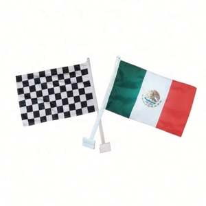 Drapeau de voiture mexicain 100 % polyester, impression couleur intégrale 12x18 pouces, haute qualité, pas cher, pour extérieur - Product Image 4