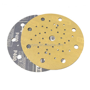 5 इंच गोल्ड अपघर्षक सैंडपेपर 60 # सैंडिंग पॉलिशिंग डिस्क हुक और मोटर वाहन के लिए लूप रेत कागज - Product Image 2