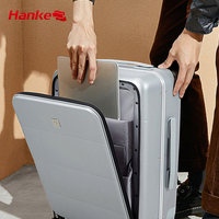 Ensemble de valises trolley design Hanke avec cadre en aluminium, bagages de cabine anti-collision, chariots de voyage, valises intelligentes en PC