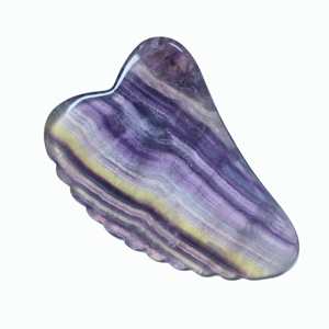 Tabla de Gua Sha en Forma de V con Dientes, Fluorita, Herramienta de Belleza, Directo de Fábrica - Product Image 4