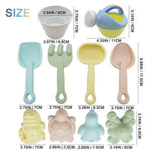 Lalive có thể gập lại bãi biển xô đặt 2-4 năm trẻ em 'tắm ngoài trời màu sắc vui vẻ kết hợp tưới nước có thể cát khuôn cát muỗng đồ chơi - Product Image 2