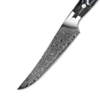 Couteaux de cuisine professionnels japonais KEENHOPE, ensemble de 4 pièces, acier Damas, cœur AUS-10, couteau à steak de 5 pouces, manche en résine turquoise