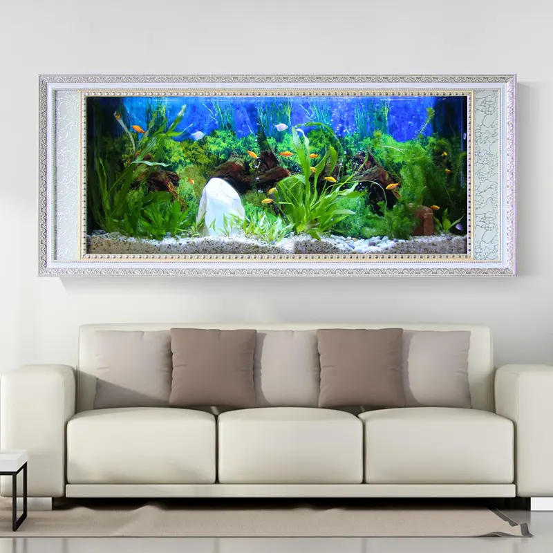 Aquaria En Accessoires Nieuwe Mode Moderne Aanpasbare Hoge Kwaliteit Muur Gemonteerd Aquarium Aquarium Intelligent Maatwerk Fabriek