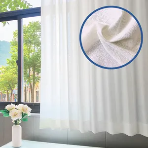 Stores verticaux en dentelle, plusieurs couleurs, <span class=keywords><strong>pas</strong></span> <span class=keywords><strong>cher</strong></span>, broderie de perles, œillets blancs, Tulle, tissus transparents pour rideaux - Product Image 1
