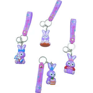 Customized three-dimensional soft PVC rubber 3d doll key chain for student bag pendant decoration gift llaveros