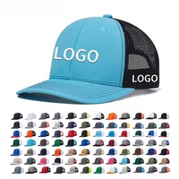 Gorra Trucker Richardson 112 Personalizada OEM, Gorra Deportiva de Malla Lisa de Algodón, Parche Bordado, Logotipo Personalizado, Gorras Snapback de Malla en Blanco