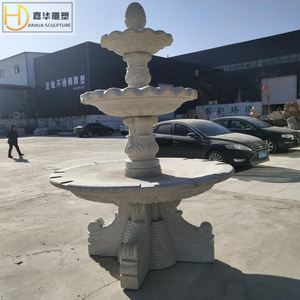 Fontaine en pierre Jiahua, élément aquatique extérieur traditionnel, style colonne, sculpture paysagère durable - Product Image 4