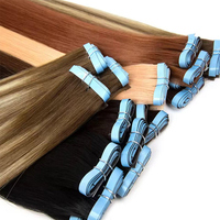 Extensions de cheveux invisibles à la kératine, qualité supérieure, cheveux vierges russes, double trame, résistantes à la perte
