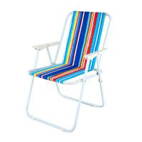 Chaise de plage pliante portable en métal personnalisée pour l'extérieur et le jardin Chaise légère au design coloré Chaises de camping pliables pour les loisirs