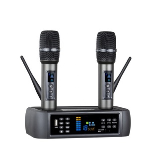 Professional AudioSure Dynamic Microphone Cardioid Polar Pattern Handheld Metal 2-Channel <b>Wireless</b> <b>Mic</b> Family KTV Karaoke Church - Product Image 1