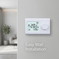 Thermostat mural filaire pour chaudière à gaz, régulateur de température de chauffage, flexible, pour salon, certifié CE RoHS, PC+ABS