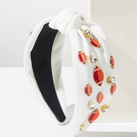 Serre-tête en tissu fait main avec nœuds, accessoires colorés en perles et rubis, élégant, vintage, sportif, avec strass pour femmes