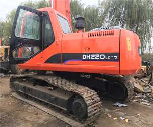Doosan รถขุด DH220LC-7ตีนตะขาบไฮดรอลิกแบบดั้งเดิมพร้อมส่วนประกอบหลักปั๊มเครื่องยนต์ - Product Image 4