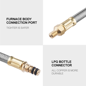 Adaptateur gaz pour réchaud de camping extérieur-Convertisseur butane avec <span class=keywords><strong>tuyau</strong></span> tressé haute pression 40 50 60 80 100 <span class=keywords><strong>150</strong></span> 200cm - Product Image 6