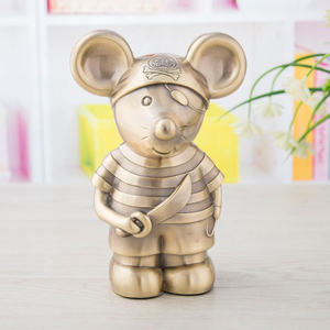Pot à billets en métal Cadeau du zodiaque pour enfants <span class=keywords><strong>Tirelire</strong></span> souris <span class=keywords><strong>pirate</strong></span> créative <span class=keywords><strong>Tirelire</strong></span> souris jouet mignon - Product Image 3