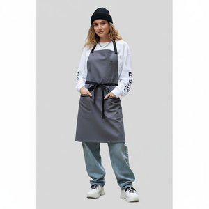 Delantal de Plástico Resistente con Revestimiento de Grafito para Baristas, Barberos, Carniceros y Jardineros, Ideal para Restaurantes y Fiestas Navideñas - Product Image 2
