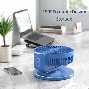 Ventilateur de table à batterie 1500 mAh avec lumière, vent puissant, chargement USB, économie d'énergie, commande plastique, ventilateur mécanique - Product Image 6