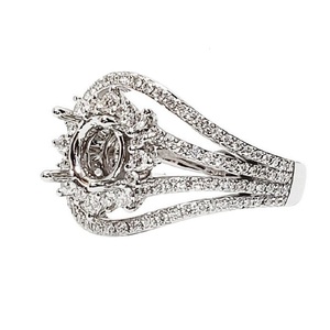 Bague de fiançailles et de mariage classique en or blanc massif 18 carats avec diamant véritable, design tendance 2023, personnalisable, de haute qualité - Product Image 2