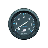 Suku cadang Motor luar merkuri asli Mercruiser suku cadang Marine KIT TACHOMETER KIT, (0-6000 RPM) wajah hitam, Blue Grade