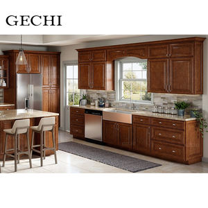 أثاث مطبخ عالي الجودة خزانة مطبخ فاخرة من الخشب الصلب بطراز عتيق مخصص - Product Image 6