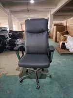 Chaise de bureau professionnelle de luxe, confortable, pivotante, inclinable, réglable, avec siège en cuir synthétique moelleux