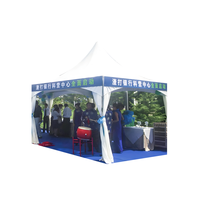 Tente Pagode Commerciale Extérieure Imperméable, Structure en Aluminium Robuste, Tente de Réception à Toit Haut pour Fêtes, Mariages et Événements