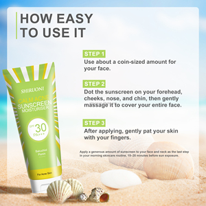 Oem Odm Venta al por mayor Calmante Suave Acné Amigable Ácido Hialurónico Bakuchiol Spf 30 <span class=keywords><strong>Protector</strong></span> <span class=keywords><strong>Solar</strong></span> - Product Image 5