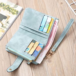 Custom Logo Fashionable <b>Women</b> S Clutch With Three Folds Multiple <b>Card</b> Slots Matte Short <b>Wallet</b> Coin Purse - Product Image 4