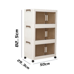 शेनयू 50-इंच स्पष्ट तह भंडारण बॉक्स मल्टी-लेयर पीपी प्लास्टिक आयताकार फोल्डेबल और कपड़ों के लिए स्टेकयोग्य डिजाइन - Product Image 2