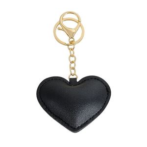 PU <b>Leather</b> Light <b>Keychain</b> Charm Fashionable Heart-Shaped Embossed Cute Valentine's Day Pendant for Women Key Chain - Product Image 1