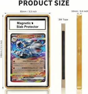 High End Sports Card Display Holder Brushed Aluminum <b>Frame</b> UV Shielding Tempered Glass Cover for Cards - Product Image 2