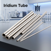 Manufacturer Supply Pure Iridium Tube High Temperature Resistant Seamless Iridium Pipe Custom Size for Scientific Research