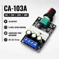 Contrôleur de vitesse de moteur DC PWM 3A pour moteurs 6V 12V 24V 28V, module régulateur de vitesse réglable de 0 à 100% CA-103A