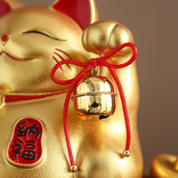 Figurine de chat porte-bonheur en résine époxy sculptée, décoration pour la maison et les entreprises, cadeau d'inauguration, Bafanglai Prospérité