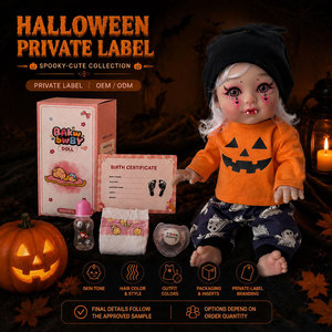 BAkwbwBY Wholesale 15 Inch Halloween Vampire Reborn Doll Realistic Gothic Baby Doll for Collectors Gifts Party Display and Decor - Product Image 5