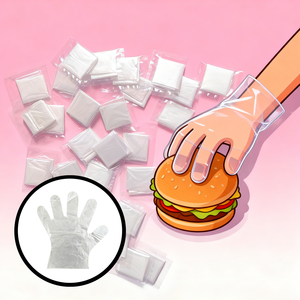 Gants jetables en PE pour <span class=keywords><strong>pizza</strong></span> emballés individuellement sans poudre pour le service alimentaire à emporter avec un confort solide et durable OEM/ODM - Product Image 2