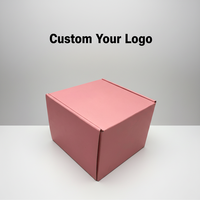 Caja de Envío de Papel Corrugado Rosa Moderna y Ecológica Personalizada al por Mayor, Embalaje para Velas de Maquillaje Perfumadas, Caja de Correo