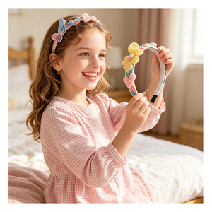 Kit de Accesorios para el Cabello DIY para Niños, Diademas Brillantes, Pegatinas de Sirena y Arcoíris, Manualidades, Regalo para Fiestas - Product Image 4