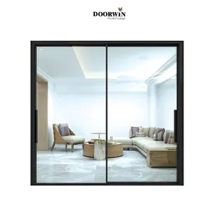 การออกแบบที่เรียบง่ายคู่กระจกกรอบแคบอลูมิเนียมประตูบานเลื่อนและหน้าต่างอลูมิเนียมประตูสำหรับห้องครัว