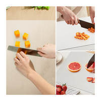 Planche à découper en acrylique transparent avec lèvre Planche à découper antidérapante haute résistance pour comptoir de cuisine