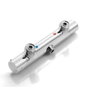 Ensemble de douche thermostatique tout cuivre avec fonction pluie et massage, contrôle de la température pour baignoire, modèle d'exportation, directement de l'usine - Product Image 2