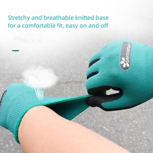 GARTENKRAFT Protection Guantes de seguridad para el trabajo profesional con revestimiento de látex Guantes de jardinería cómodos para diversas actividades - Product Image 2