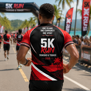 Camiseta Personalizada para Evento de Carrera de 5k en el Caribe, Camiseta Deportiva Sublimada para Maratón, Carrera Divertida, Secado Rápido, Camiseta para Equipo de Carrera - Product Image 3