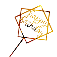 Neuer Stil Happy Birthday Thanksgiving Halloween Acryl Cake Topper Wiederverwendbare Umweltfreundliche Kuchendekoration Zubehör Dekorativ