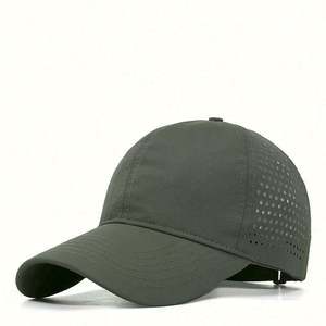 Gorra de Béisbol Deportiva Formal Ecológica de Secado Rápido de 6 Paneles con Orificios Cortados con Láser, Impresión Serigráfica y Lona Impermeable al por Mayor - Product Image 5