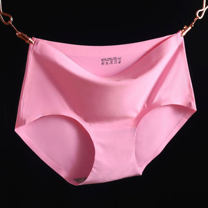 Slip Donna Traspiranti Senza Cuciture in Seta Ghiaccio a Vita Media, Mutandine Sottili Tinta Unita, Lingerie Comoda per Donna - Product Image 2