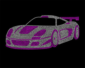 Ford <span class=keywords><strong>Mustang</strong></span> Bling Rhinestone diseño plantilla Hotfix cristal coche Calcomanía para camiseta Material de vidrio hierro-en parche Strass motivo - Product Image 5